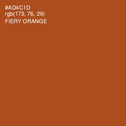 #AD4C1D - Fiery Orange Color Image